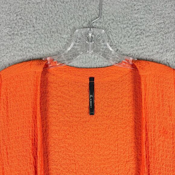 IC by Connie K Cardigan Women’s XL Orange Crinkle Pockets Relaxed Lagenlook USA - Picture 4 of 10
